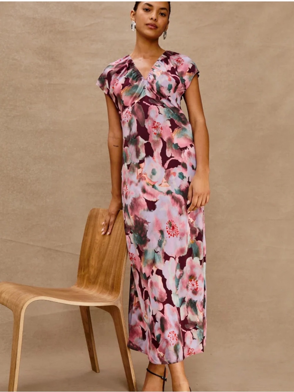 Rails Kourt Magenta Verbena Pink and Burgundy Maxi Dress